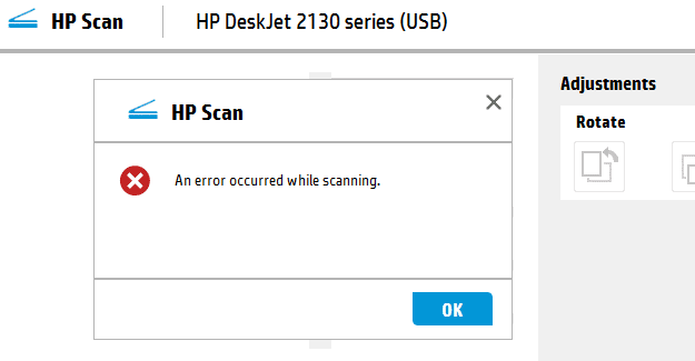 Solució: sha produït un error durant lescaneig en dispositius HP