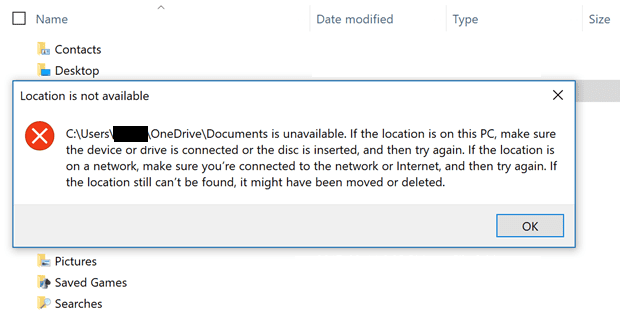 „OneDrive“: dokumentas nepasiekiamas sistemoje „Windows 10“.