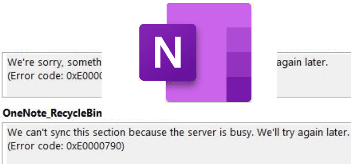 OneNote nevar sinhronizēt, jo serveris ir aizņemts