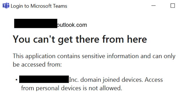 Popravite Microsoftove timove: odavde ne možete doći