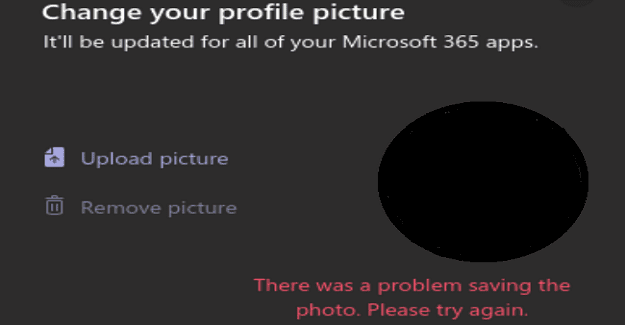 Microsoft Teams: Pri ukladaní fotografie sa vyskytol problém