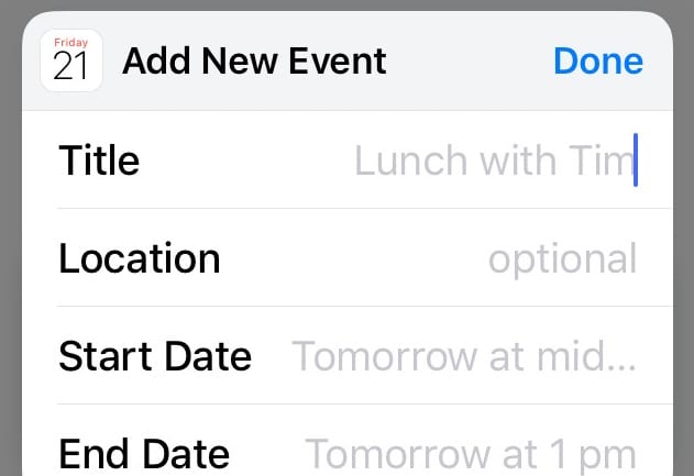 Δεν είναι δυνατή η διαγραφή του συμβάντος ημερολογίου στο iOS