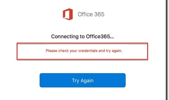 Office 365: no es poden autenticar les vostres credencials
