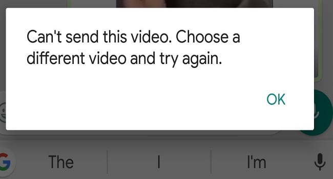 Popravite napako WhatsApp: tega videoposnetka ni bilo mogoče poslati