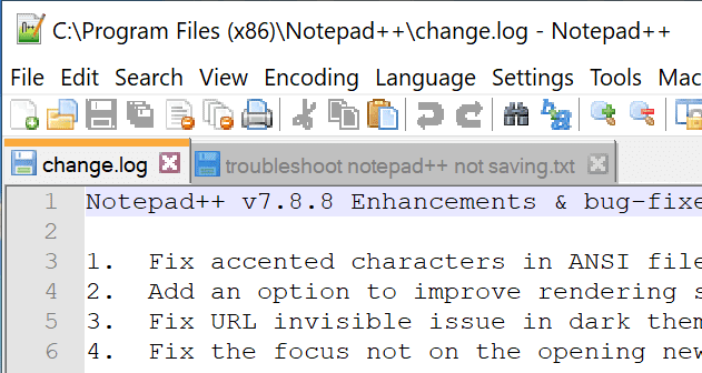 Resolució de problemes Notepad++ No sestà desant