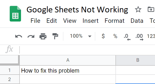 Fejlfinding af Google Sheets fungerer ikke