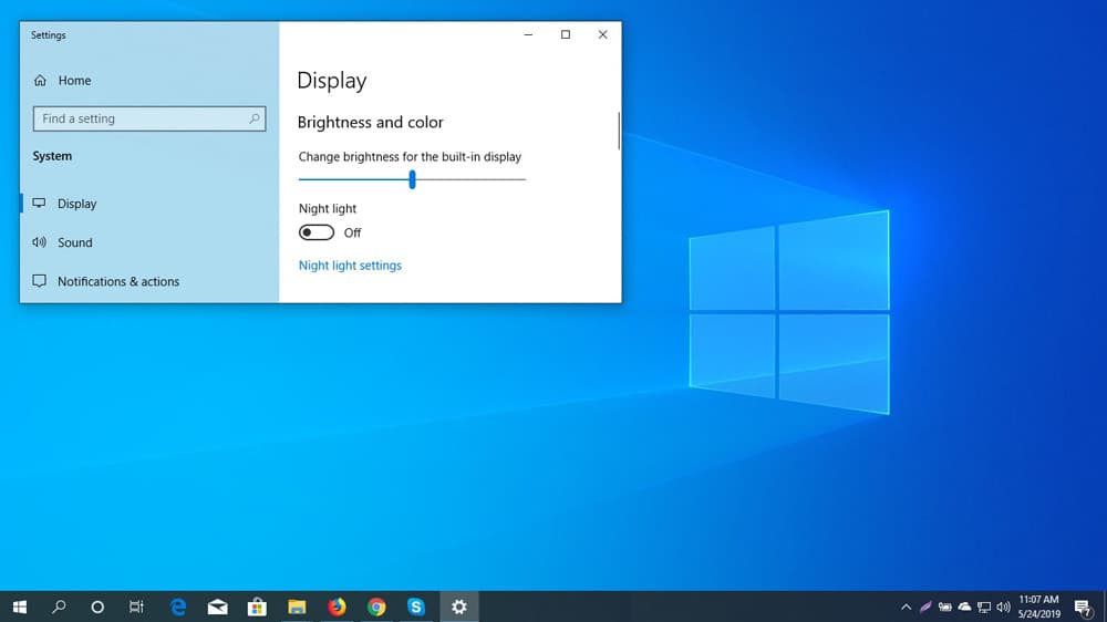 Canvia la brillantor de la pantalla a Windows 10