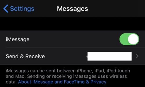 iPhone: Onemogućite iMessage