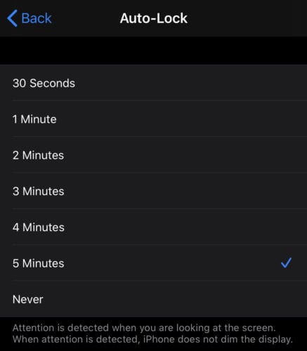 iPhone: налаштуйте час автоматичного блокування