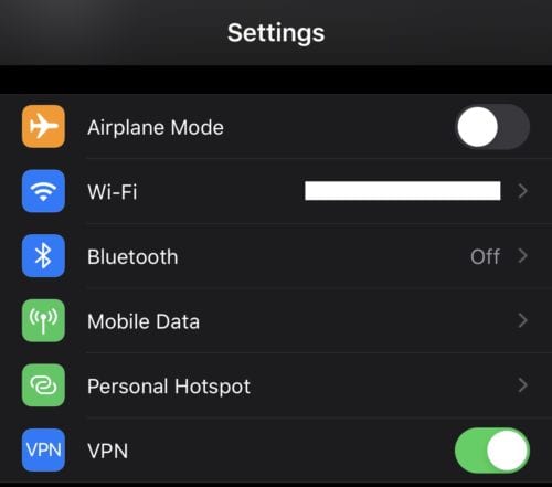 iPhone: Com desactivar VPN