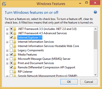 Πώς να απεγκαταστήσετε το IE11 από τα Windows 10
