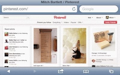 Pinterest: Kako si ogledati celotno spletno mesto na iPad, iPhone ali iPod Touch