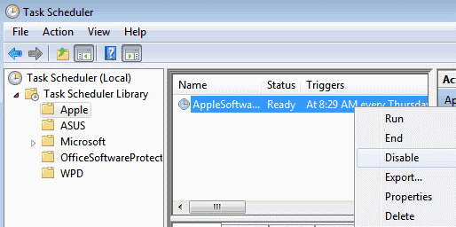 Desactiva la pantalla dactualització de programari dApple