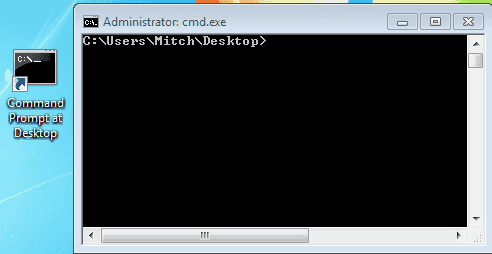 Windows: Створіть командний рядок, який відкривається до певного розташування папки