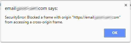 Google Chrome: ignora lerror Sha bloquejat un marc amb origen per accedir a un marc dorigen creuat.