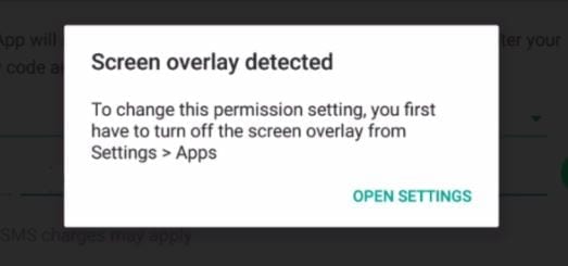 Kuinka korjata näytön peittovirhe Androidissa