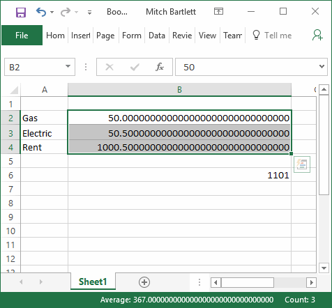 Изчисленията на Excel са грешни