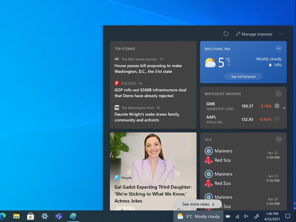 Kā viegli izslēgt ziņas un intereses operētājsistēmā Windows 10