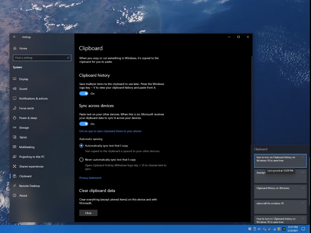 A vágólap előzményeinek bekapcsolása a Windows 10 rendszerben, hogy időt takarítson meg