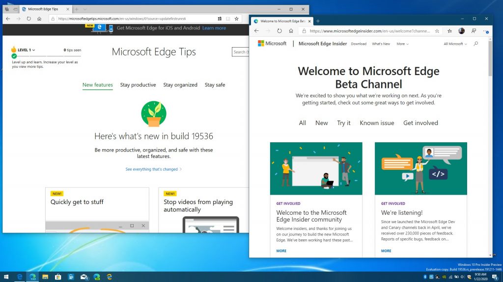 Hur man kör den gamla Edge tillsammans med den nya Microsoft Edge