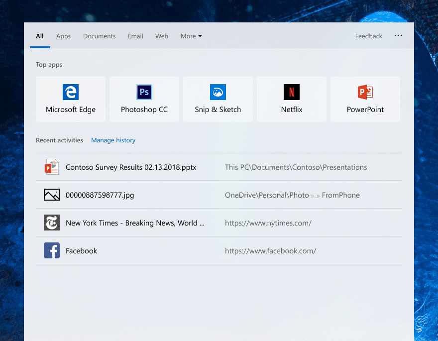 Kā atrast trūkstošos failus sistēmā Windows 10