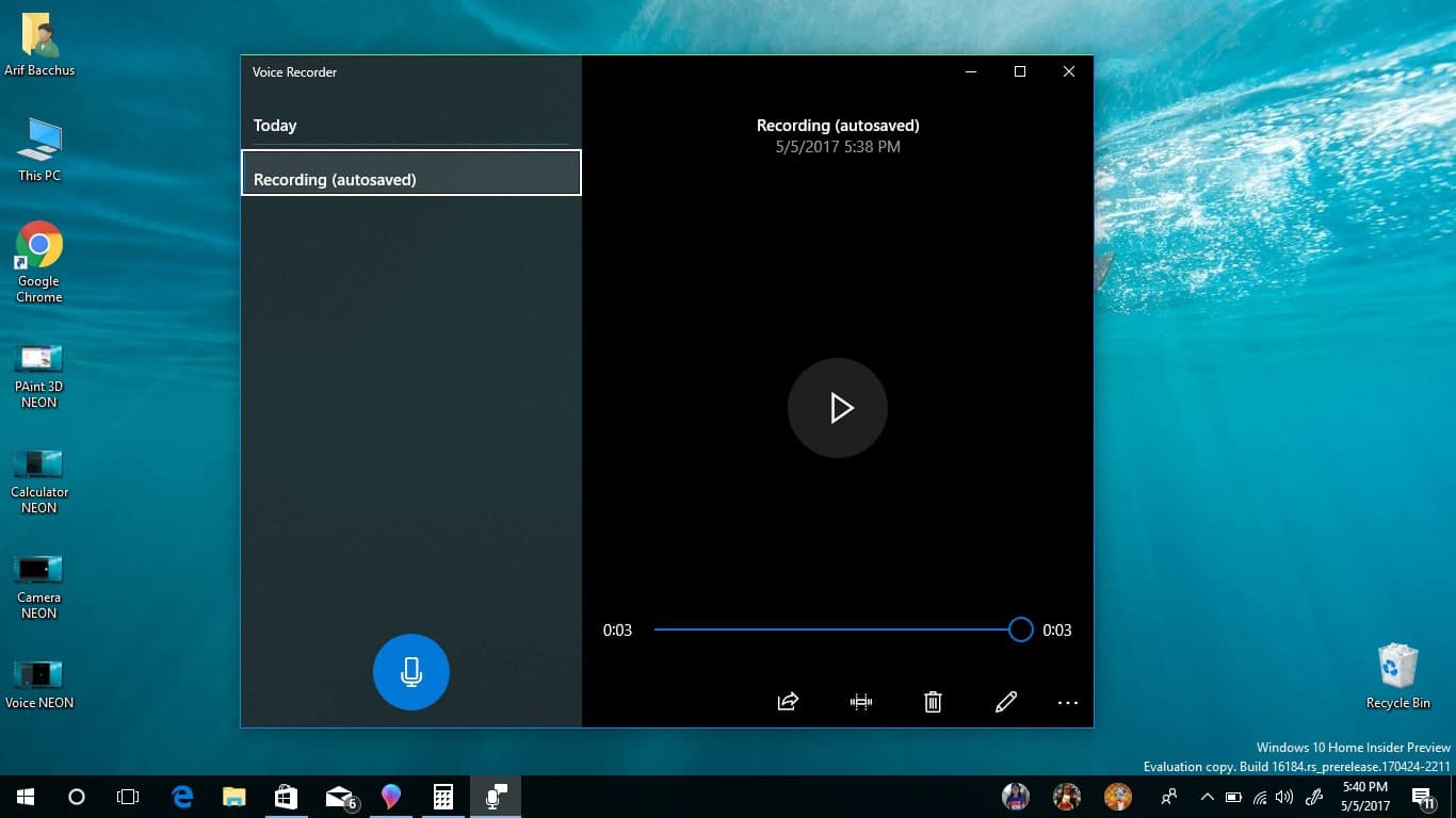 Kuinka tehdä äänitallenne Windows 10:ssä