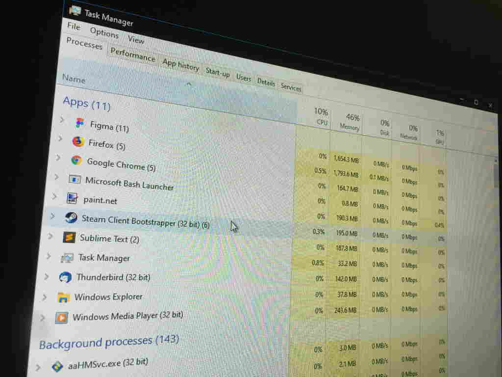 Com veure quins programes sestan executant a Windows 10