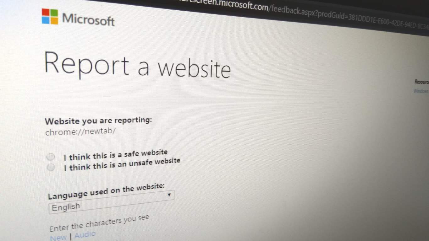 Hur man rapporterar en osäker eller skadlig webbplats i Microsoft Edge Insider