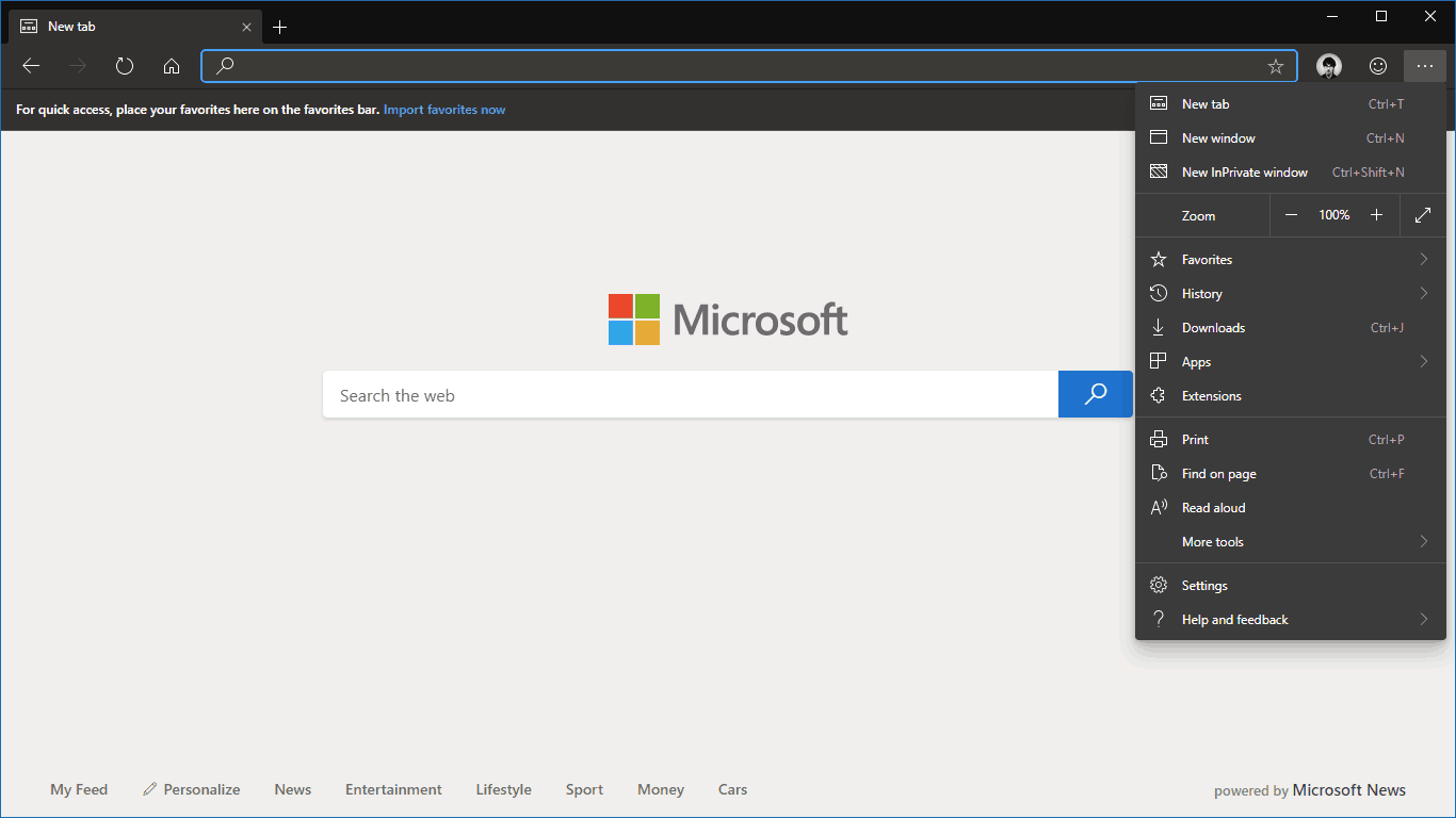 Sådan aktiveres mørkt tema nu i Microsoft Edge Insider builds