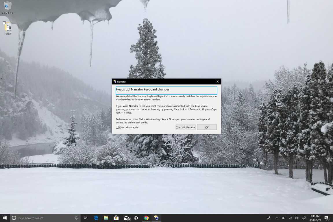 Kā izslēgt diktoru operētājsistēmā Windows 10