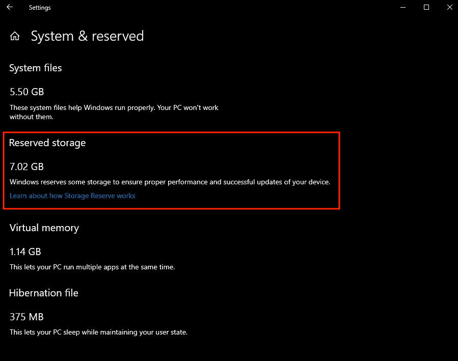 Kuidas keelata Microsofti 7 GB reserveeritud salvestusruumi Windows 10-s