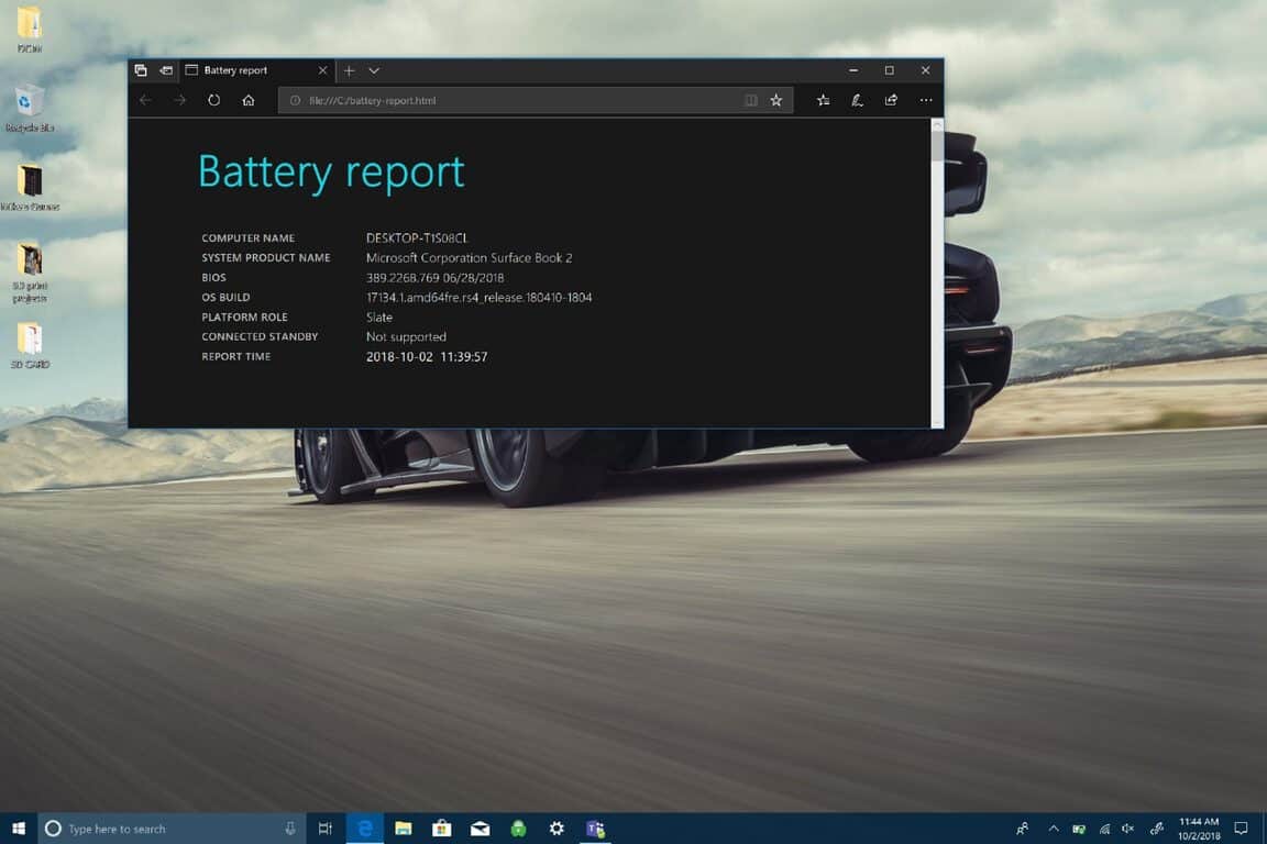 Hur man genererar en batterirapport i Windows 10