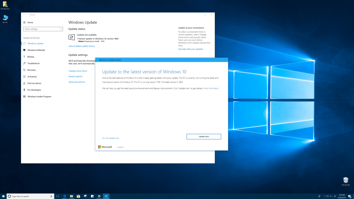A continuació, es mostra com descarregar lactualització de Windows 10 dabril de 2018 ara mateix
