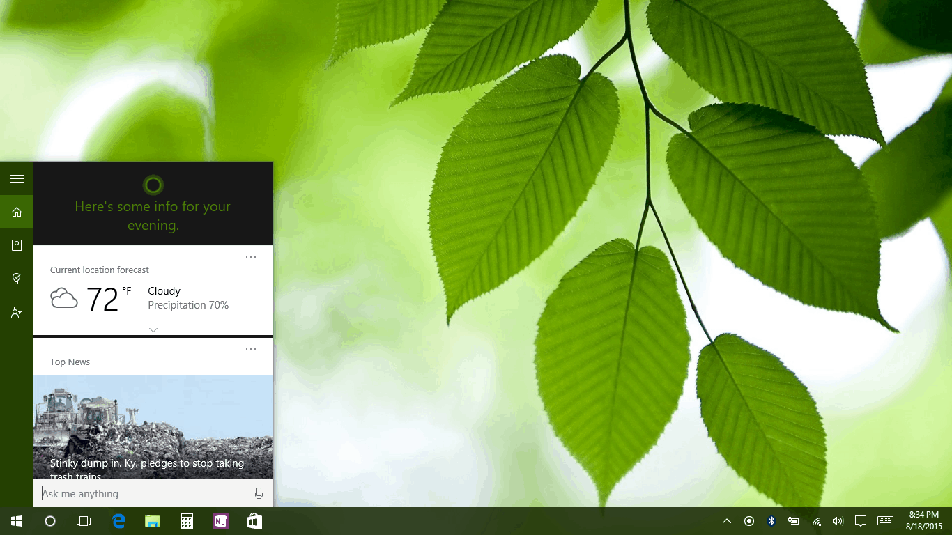 A csomagok nyomon követése a Cortana segítségével Windows 10 rendszeren
