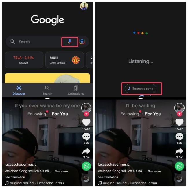 намерете песни с Google Assistant