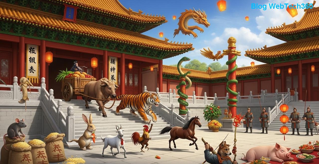 Illustrasjon av kinesisk Zi Wei stjernekart