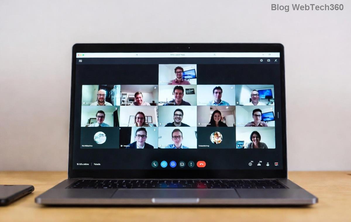 Web version of Microsoft Teams with background effects panel open