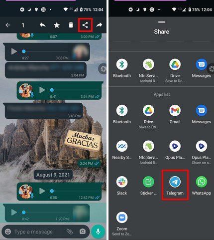 Kako poslati zvočna sporočila WhatsApp v Telegram