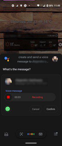 Hvernig á að senda hljóðskilaboð með Google Assistant