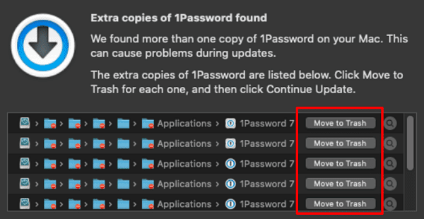 Fix: Extra kopior av 1Password hittades på din Mac
