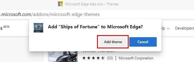 Kaip atsisiųsti naujų temų, skirtų Microsoft Edge