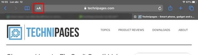 Hur man ökar storleken på text på valfri webbplats på iPad