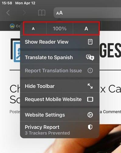 Πώς να αυξήσετε το μέγεθος του κειμένου σε οποιονδήποτε ιστότοπο στο iPad