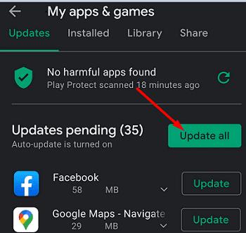 Com solucionar el codi d'error 354 a Android