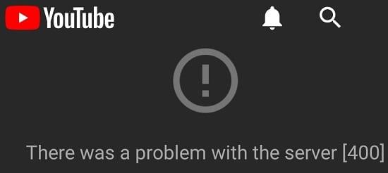 Як виправити помилку YouTube 400 на Android