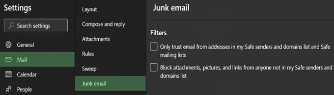 Як вимкнути фільтр небажаної електронної пошти Outlook