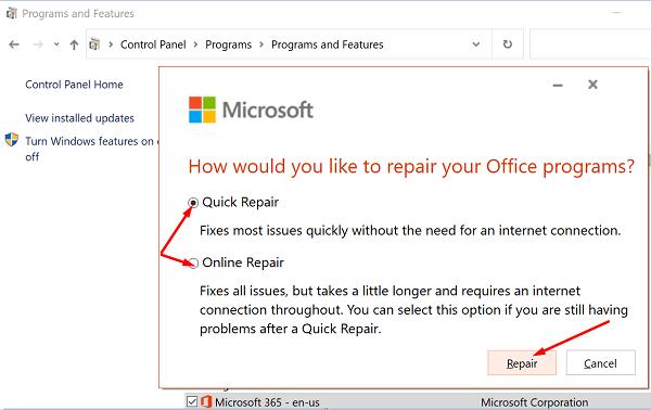 Како да поправите Мицрософт Оффице код грешке 30010-4