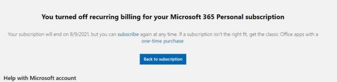 Kaip atšaukti „Microsoft Premium“ prenumeratą