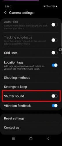 Hur man stänger av kameraslutarljudet – Galaxy S 21 Plus
