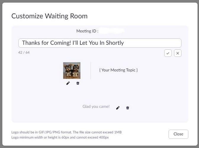 Kako prilagoditi čakalnico Zoom